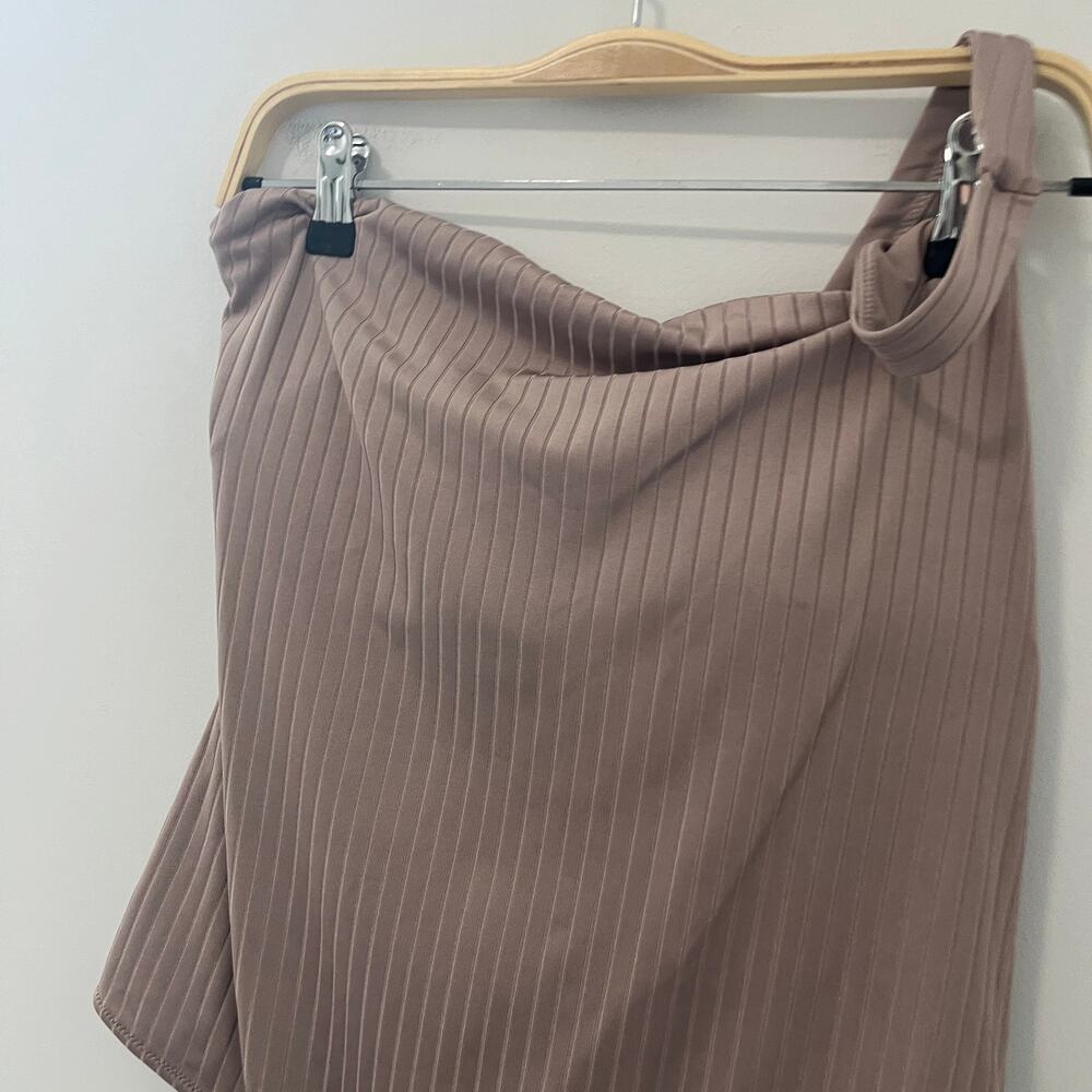 NEW Aerie Ribbed Shine One Shoulder One Piece Bathing Suit Size XXL - Picture 3 of 8